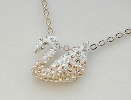 Swarovski Iconic Pave Crystal Swan Necklace NIB 5215038 - £62.94 GBP