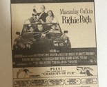 Richie Rich Tv Guide Print Ad Macaulay Culkin John Larroquette TPA23 - £4.67 GBP