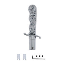 Chrome Skull Dagger Knife Handle Gear Shift Knob Lever Column Floor Shifter  - £29.27 GBP