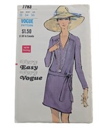 Uncut 12/34 VINTAGE 1970s SEWING PATTERN Vogue 7783 One Piece Dress - $24.99