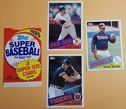 5) GIANT 1985 Topps Super Size MLB Baseball Picture Card Pack - Gibson Jackson - £4.76 GBP
