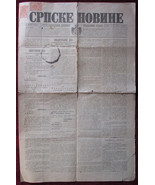 1900 Original Serbian Newspaper Srpske Novine Српске Kraljevina Srbija 1... - $181.11