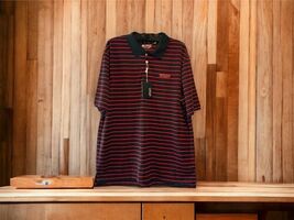 Gear For Sports Princeton University Men's Sz L Polo Shirt Black Red Str... - $24.87