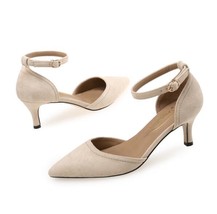 New arrive Two-Piece fashion shoes woman 5cm ankle strap Pointed Toe Pumps offic - £57.90 GBP
