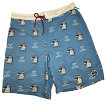 Life is Good Mens Patriotic Eagle 7&quot; Swim Trunks Board Shorts UPF 50+ Lined sz L - £18.94 GBP