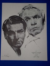 Laurence Olivier Academy Award Oscar Portrait Print Vintage 1962 Volpe H... - $227.89 MXN