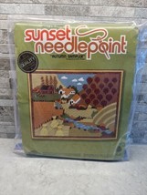 Vintage Boho Sunset Needlepoint Autumn Sampler Kit 15x18&quot; Sunset Designs... - $21.77