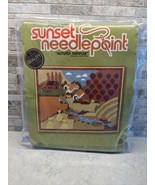 Vintage Boho Sunset Needlepoint Autumn Sampler Kit 15x18&quot; Sunset Designs... - $21.77