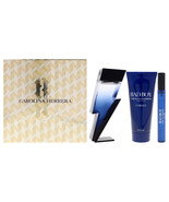 Bad Boy Cobalt Electrique by Carolina Herrera for Men - 3 Pc Gift Set 3.... - $121.62