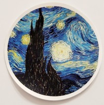 Starry Night Round Multicolor Beautiful Gogh Painting Sticker Decal Great Gift - £1.83 GBP