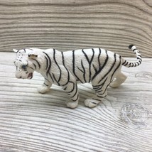 Safari Ltd 1996 White Tiger Figure Figurine White Black Stripe Blue Eyes Preown - $6.92