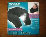 NEW Conair Heated Vibrating Massaging Neck Rest battery or electric powe... - $17.50