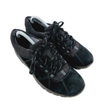 Clarks In Motion Shoes Womens Size 7M Lace Up Athletic Comfort Black Lea... - $24.75