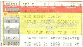 Vintage Mötley Crüe Ticket Stub August 31 1999 Grès Amphitheater Kansas - £32.50 GBP
