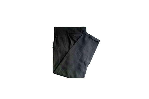 Men's Giorgio Inserti Linen Pleated Casual Beach Wedding Pants Black 48 - $36.37