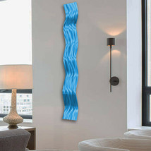 Abstract Metal Wall Art- Contemporary Modern Decor Affinity Aqua Sculpture - £59.78 GBP