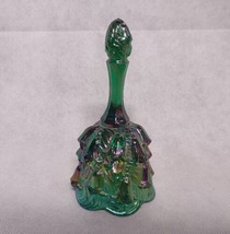 Fenton Green Iridescent Temple Bell 6.5&quot; Tall - £34.33 GBP