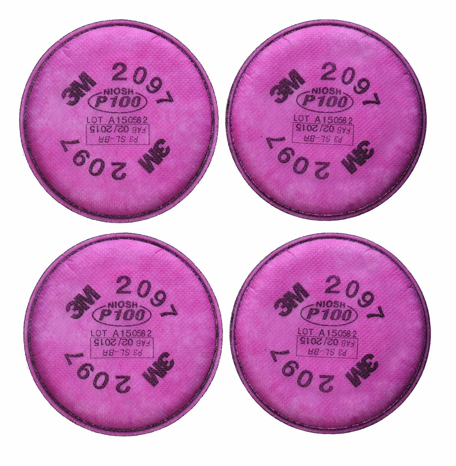 3M 2097 P100 Particulate Filter with Organic Vapor Relief - Pair of 2 Pink