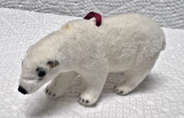Kunstlerschutz Wagner Flocked Polar Bear Toy Animal West Germany Ornament - £19.39 GBP