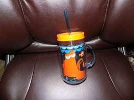 Disney Store Finding Dory Nemo Hank Jelly Jar Cup  w/ Straw Large 16oz NEW - £13.97 GBP