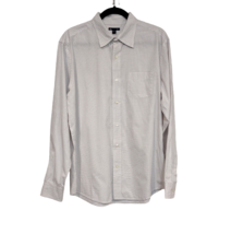 Gap Men&#39;s Large Shirt Long Sleeve Button Front White Check Pattern Perfe... - £7.91 GBP