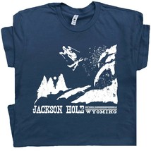 Ski T Shirt Jackson Hole Wyoming Tee Vintage Skiing Graphic Shirt Cool Retro Tee - £15.94 GBP