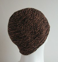 eco-friendly cotton seamless black and brown melange beanie, all sizes, ... - $21.84+