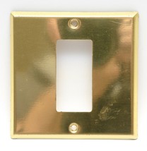 Vintage Gold Metal Electric Wall Outlet Covers Bathroom - £7.42 GBP