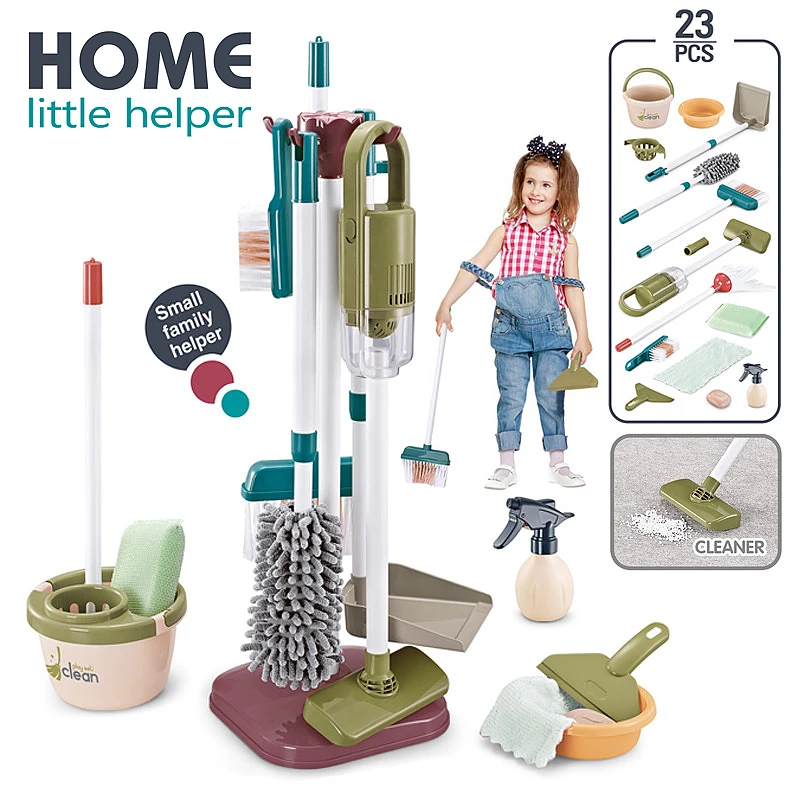 Kids Cleaning Set Children&#39;s Educational Simulation Play House Toy Housekeeping - £20.47 GBP+