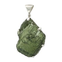 Stones Desire Moldavite Crystal Pendant Necklace (22&quot;) Green - £447.47 GBP