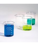 Set of 4 GRANDIN ROAD MARTHA STEWART BEAKER Mad Scientist Lab New Halloween - €42,88 EUR