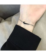 New Nike Swoosh Logo Silver Charm Wrist Bracelet Foot Ankle Chain Anklet - €13,71 EUR