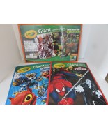 CRAYOLA COLORING BOOKS SET OF 3 TEENAGE MUTANT TURTLES SPIDERMAN SKYLANDERS - $13.81