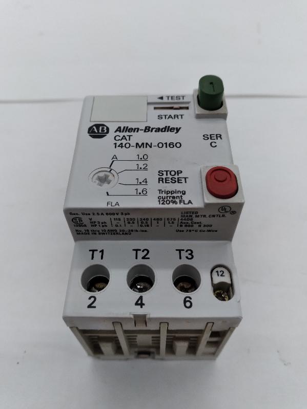  Allen-Bradley 140-MN-0160 SER.C Manual Motor Starter W/ 140-A01 TESTED  - $39.00