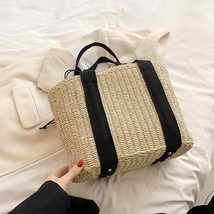 Summer Women Weave Straw Tote Bag 2023 Female Travel Beach Bags Handmade Lady Ra - £41.09 GBP