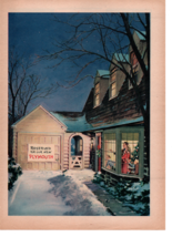 1945 Reserved For Our New Plymouth Christmas Snow Print ad Fc3 - £11.18 GBP