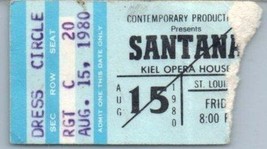 Vintage Carlos Santana Ticket Stub August 15 1980 St. Louis Missouri - £35.56 GBP