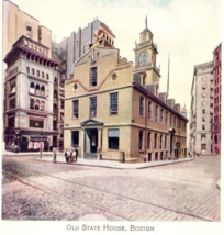 Old State House Postcard Vintage Boston Massachusetts by Rubber Shoe Co - £6.91 GBP