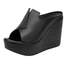 High Heel 11cm Wedges Heel Fashion Sandals For Women&#39;s Summer New Platform Large - £42.64 GBP