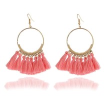 Boho Style Woman Tassel Earring Female Jewelry Bridal Fringed Vintage Long - £3.91 GBP+