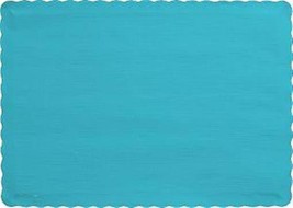 Bermuda Blue Paper Placemats 50 Per Pack 9.5&quot; x 13.5&quot; Blue Decorations Supplies - £20.77 GBP