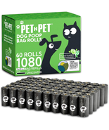 1080 Counts Black Poop Bags for Dogs, 41% Plant Based &amp; 59% PE Extra Thi... - $37.68 CAD