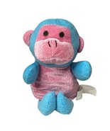 Rare Kellytoy Plush Monkey Blue Pink Face Belly Pastel Stuffed Animal S0... - $367.42 MXN