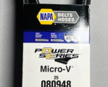 NAPA Auto Parts 25 080948 V-Ribbed Belt (Standard) K08 1-3/32&quot; X 95-3/8&quot;... - $54.44