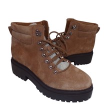 Marc Fisher Womens Nairy Lt Brown Suede Lace Up Hiking Ankle Boot Size 9... - $59.36