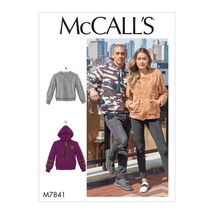 McCall's Sewing Pattern 7841 Tops Pullover Hooded Unisex Size S-L - £7.14 GBP