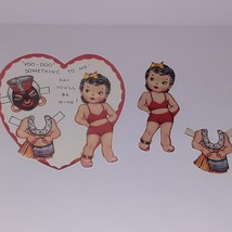 Vtg A-meri-Card Die Cut Valentines Paper Doll Repro w/Original Piece VOODOO Girl - £7.78 GBP