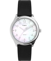 Timex TW2W15900 Women Modern Easy Reader Black Strap Mother of Pearl Dial Watch - £59.35 GBP