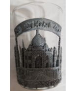 Vintage Taj Mahal INDIA Shot Glass with Pewter 2.5&quot; Tall - $13.58