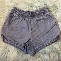 Jumping Beans Chambray Shorts Girls Size 12 Light Blue Pull On Stretch Waist - $11.88